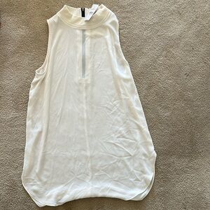 Loft semi sheer cream sleeveless top